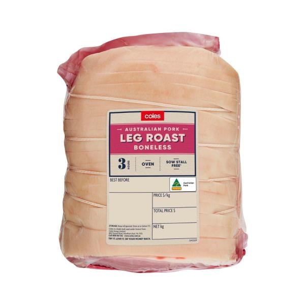 Coles Boneless Pork Leg Roast | approx. 2.1kg