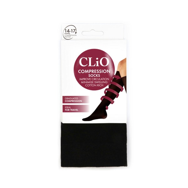 Clio Travel Sockblack 3-8 | 1 each