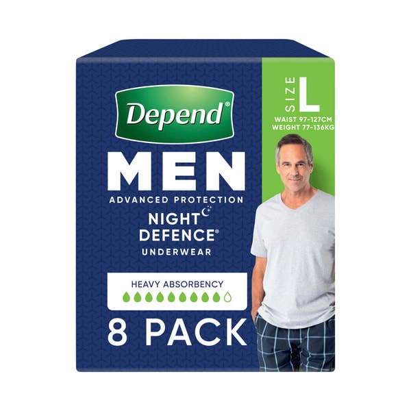 Depend Real Fit Night Defence Incontinence Underwear Men Large | 3 each