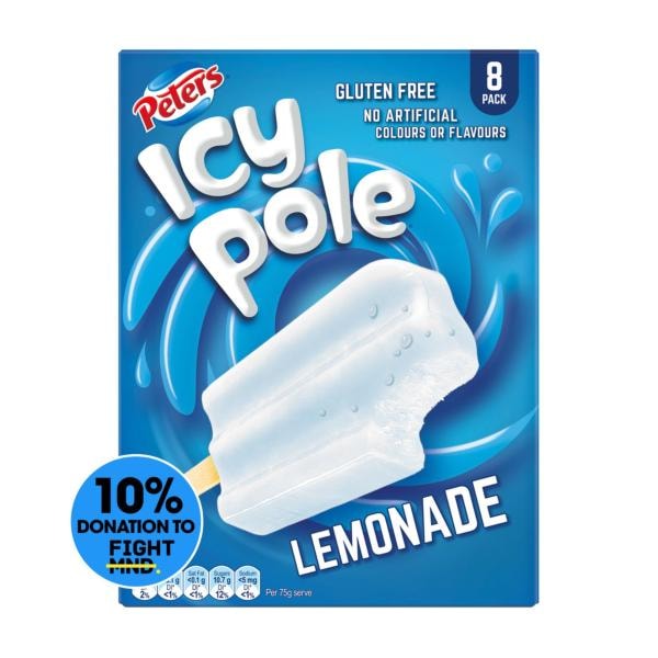 Peters Icy Pole Lemonade 8 Pack | 600mL