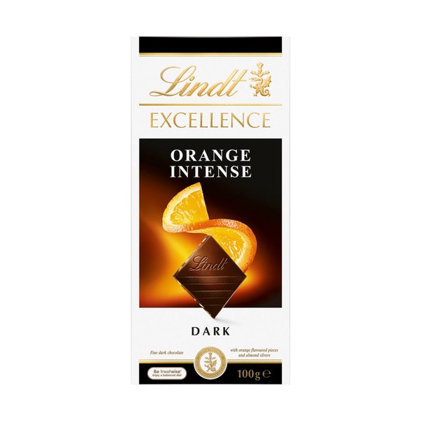 Lindt Excellence Orange Dark Chocolate Block | 100g