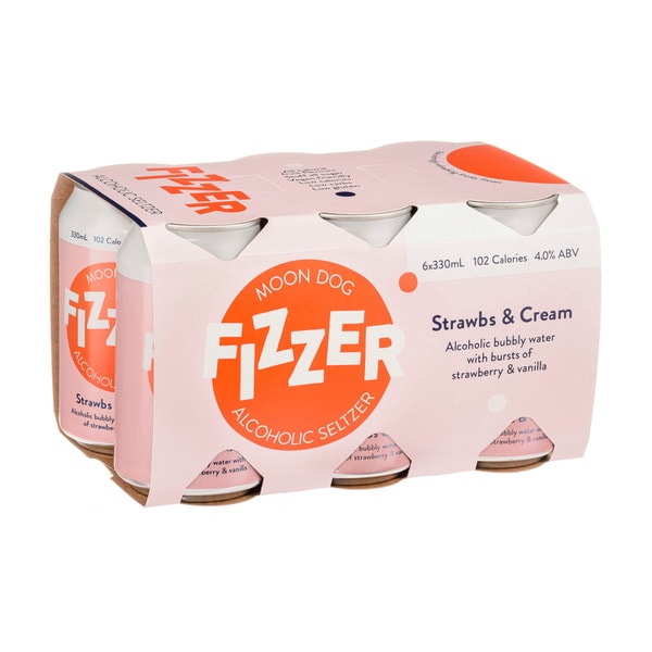 Moon Dog Fizzer Strawberries & Cream 330mL | 6 Pack