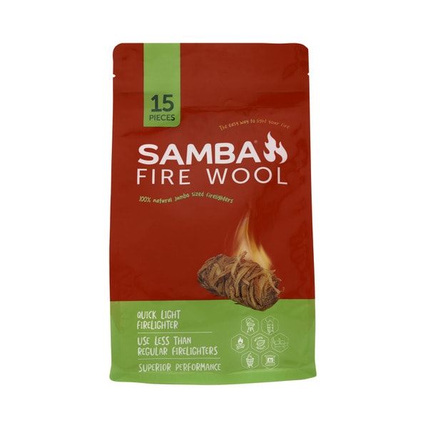 Samba Fire Wool Firelighters | 15 pack