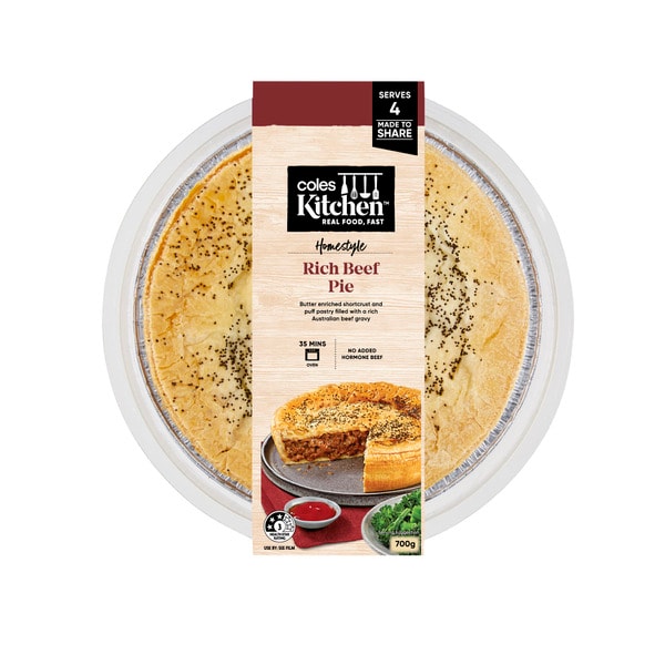 Coles Kitchen Rich Beef Pie | 700g