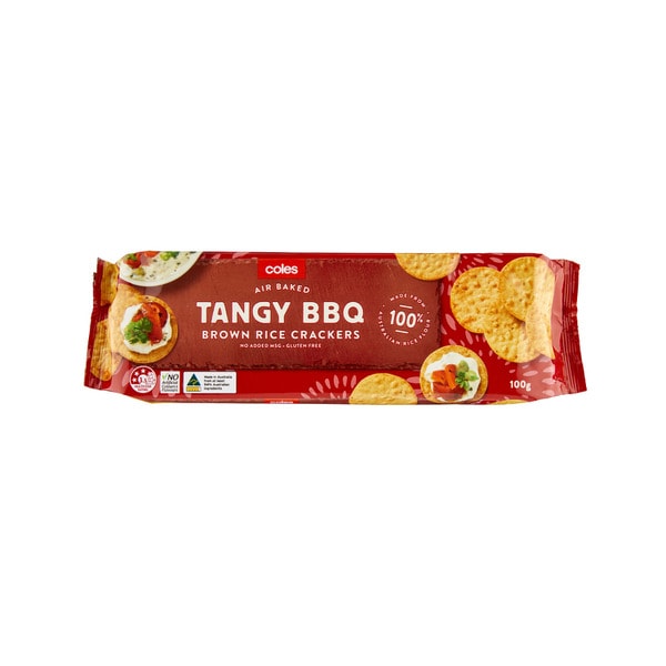 Coles Tangy BBQ Brown Rice Crackers | 100g