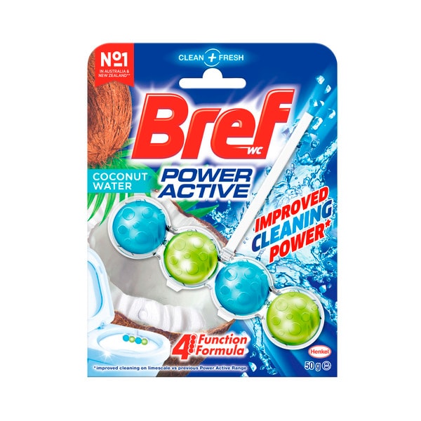 Bref Power Active Rim block Toilet Cleaner Coconut Water | 50g