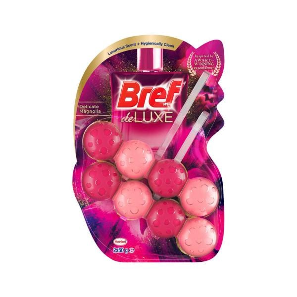 Bref Deluxe Rim block Toilet Cleaner Delicate Magnolia Twin Pack 2x50g | 100g