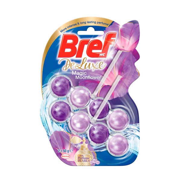Bref Deluxe Rim block Toilet Cleaner Magic Moonflower Twin pack 2x50g | 100g