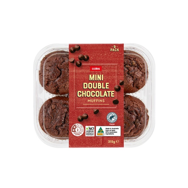 Coles Double Chocolate Mini Muffins | 9 pack