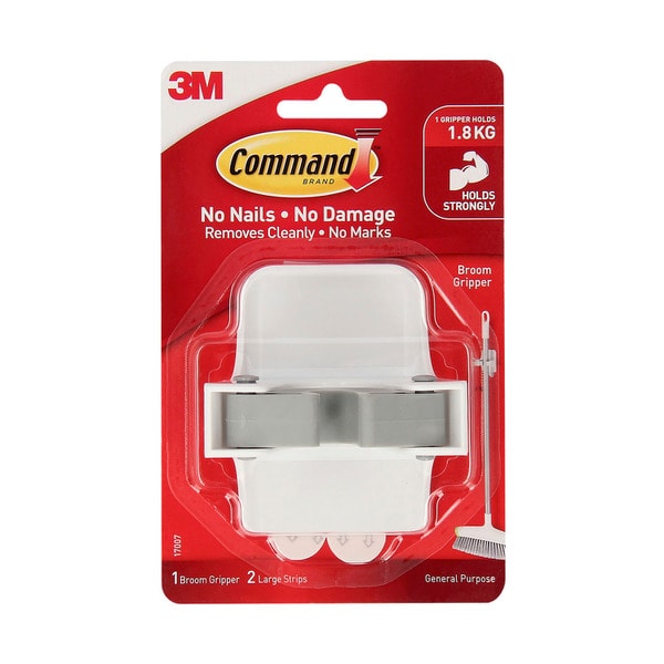 Command Broom Gripper White | 1 pack