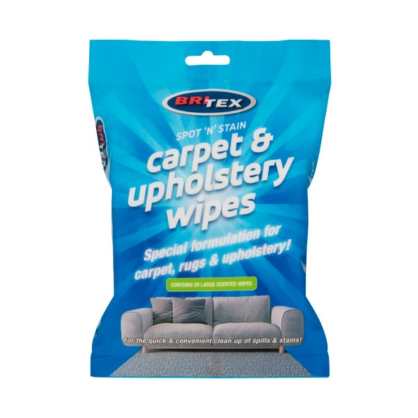Britex Carpet & Upholstery Wipes | 20 pack