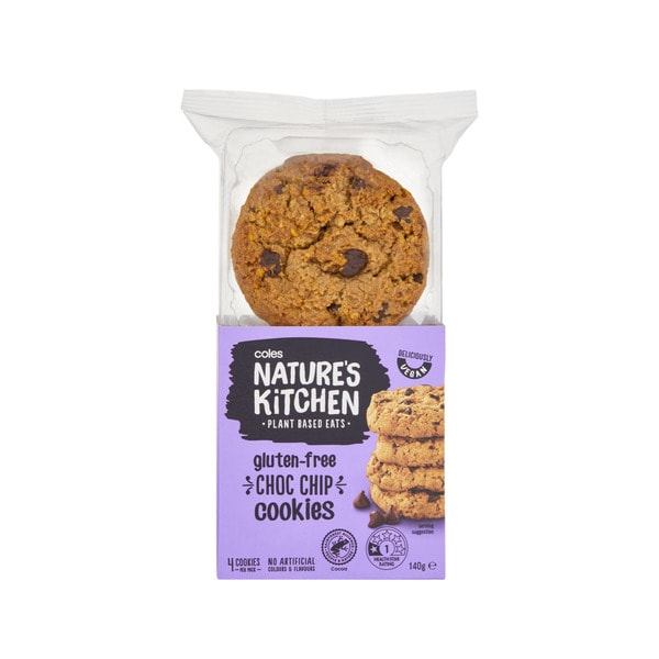 Coles Natures Kitchen Vegan Chocolate Chip Cookie 4 pack | 140g