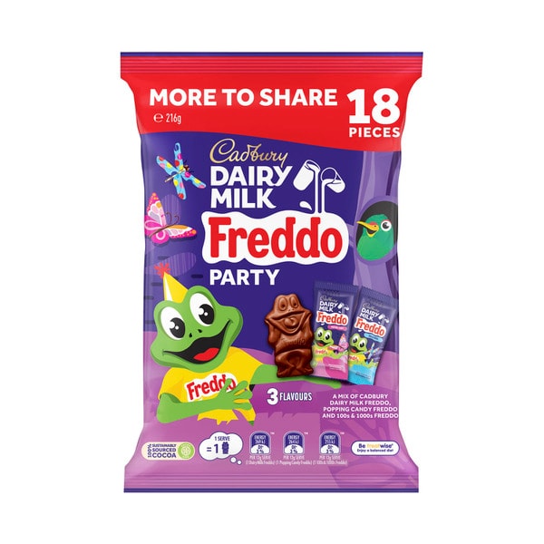 Cadbury Dairy Milk Chocolate Freddo Party Sharepack 12 Pack | 216g