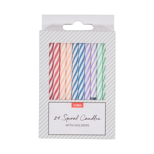 Coles Spiral Candles | 24 pack