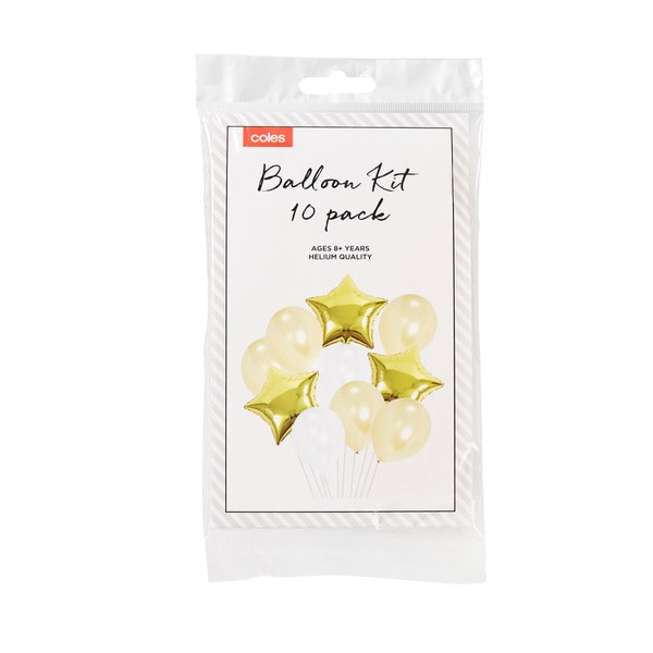 Coles Balloon Party Kit | 10 pack