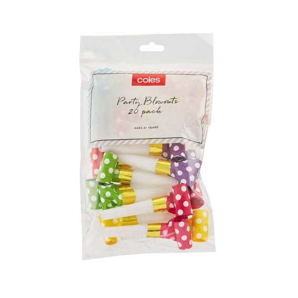 Coles Party Blowouts | 20 pack