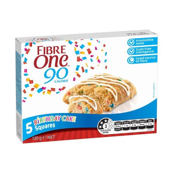 Fibre One Squares Birthday Cake | 120g