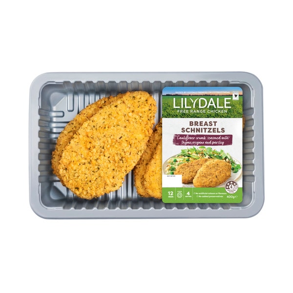 Lilydale Chicken Breast Schnitzel With Cauliflower & Herb Crumb | 400g