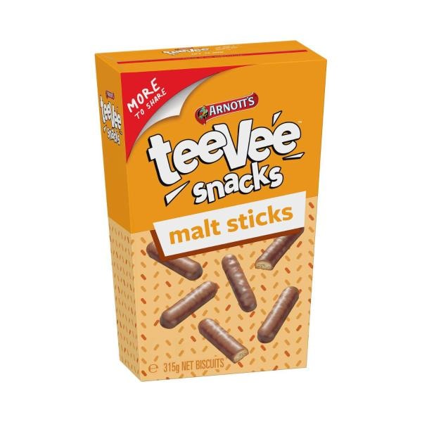 Arnotts Teevee Snacks Value Pack Biscuits Malt Sticks | 315g
