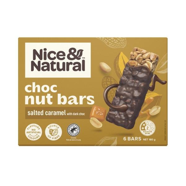 Nice & Natural Roasted Nut Bar Salted Caramel | 180g