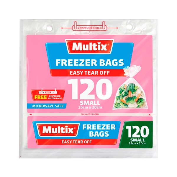Multix Small Freezer Bags | 120 pack