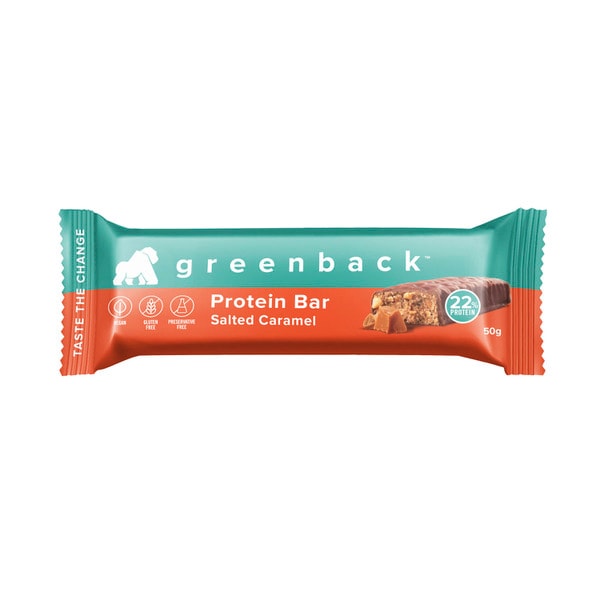 Greenback Salted Caramel Plant Protein Bar | 50g