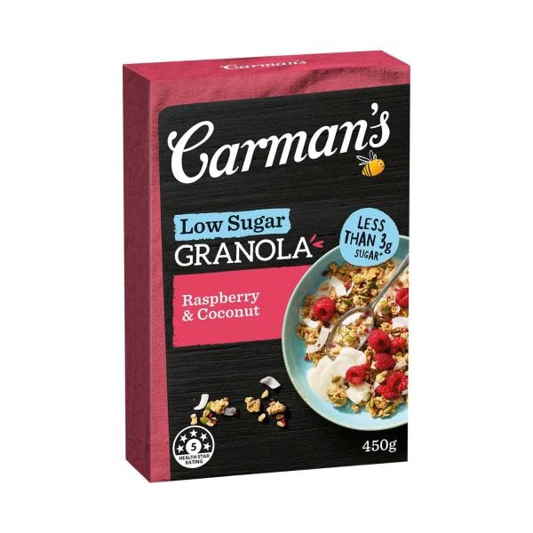 Carmans Raspberry & Coconut Low Sugar Granola | 450g