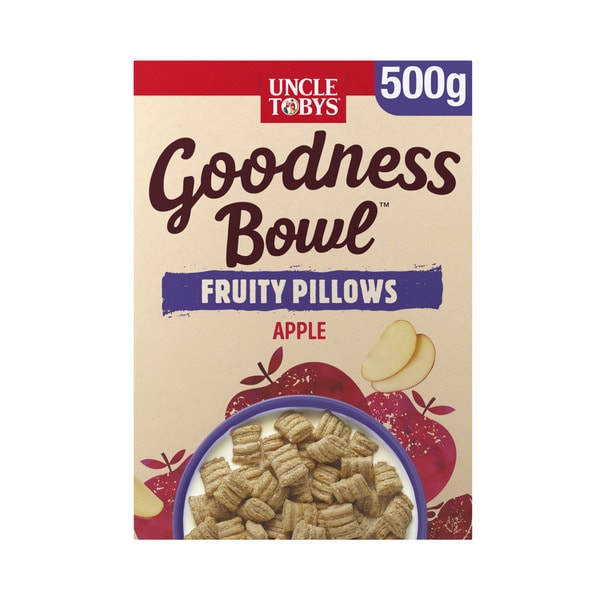 Uncle Tobys Goodness Bowl Fruity Pillows Apple | 500g