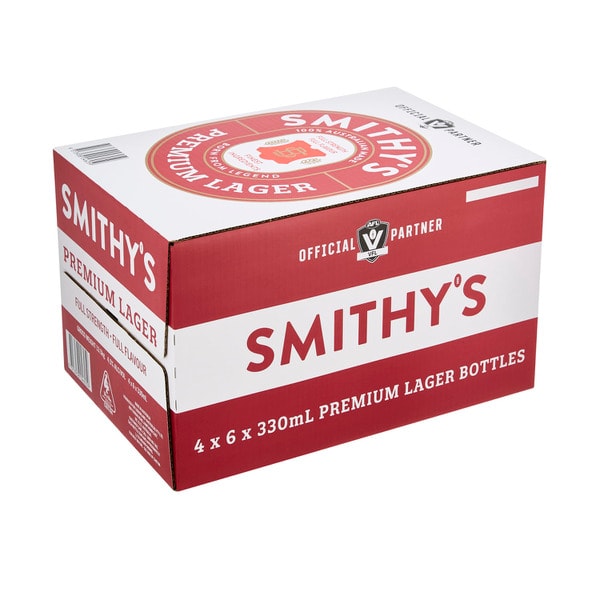 Smithy's Premium Lager Bottle 330mL | 24 Pack