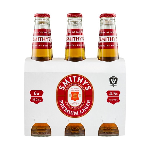Smithy's Premium Lager Bottle 330mL | 6 Pack