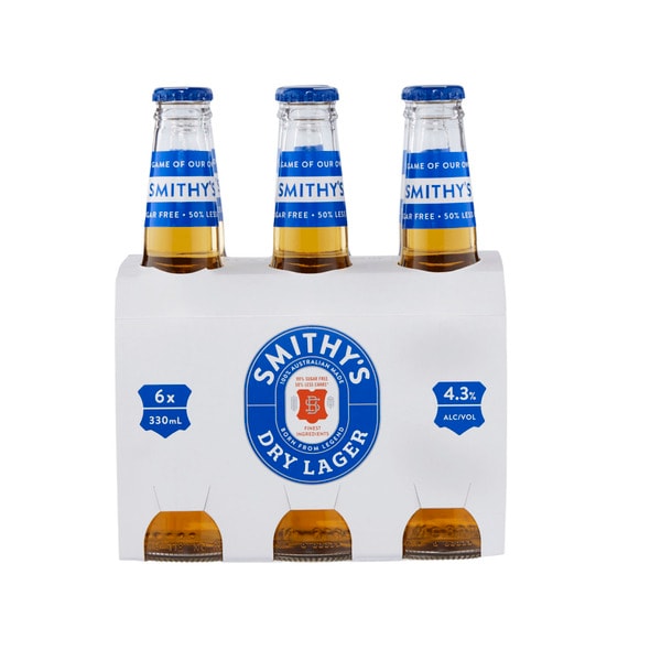 Smithy's Dry Lager Bottle 330mL | 6 Pack