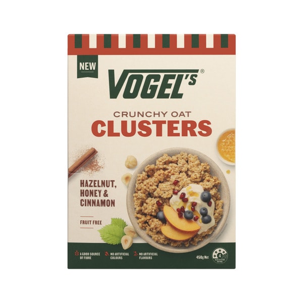 Vogel's Hazelnut Honey And Cinnamon Crunchy Clusters | 450g