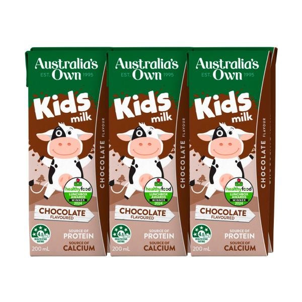 Australias Own Chocolate Kids Milk 200mL | 6 pack