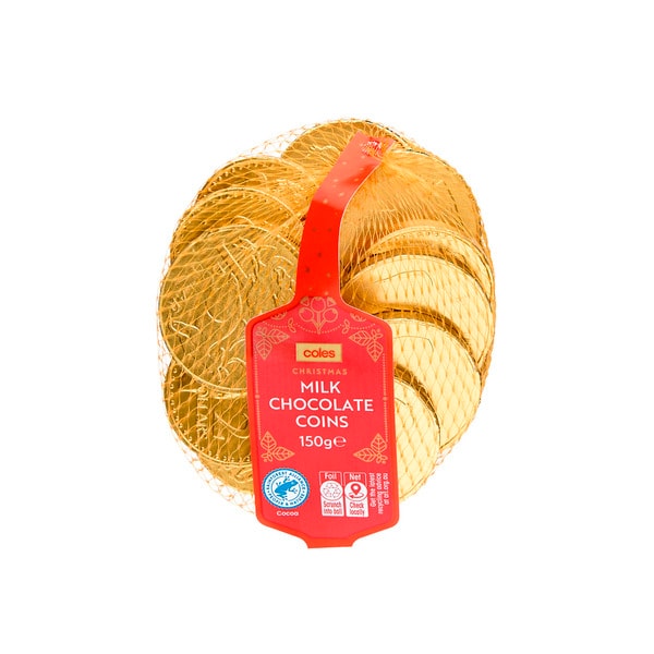 Coles Christmas Milk Chocolate Coins | 150g