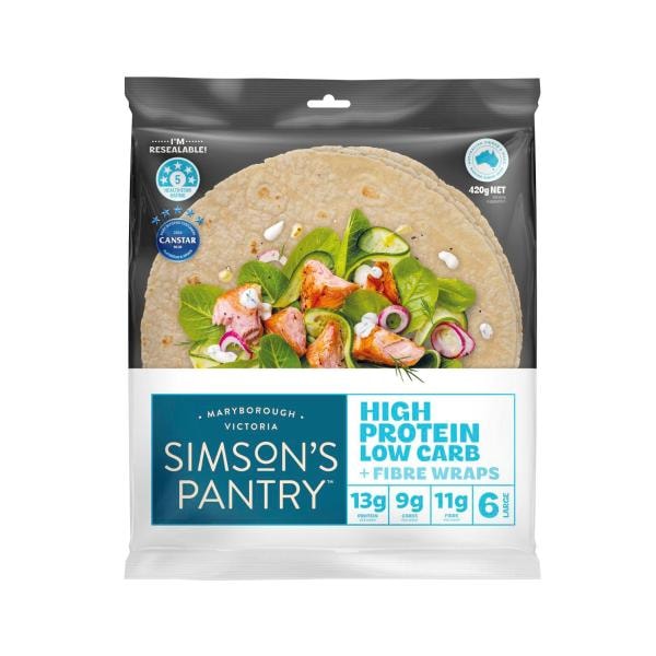 Simson's Pantry Low Carb High Protein + Fibre 6 pack | 420g