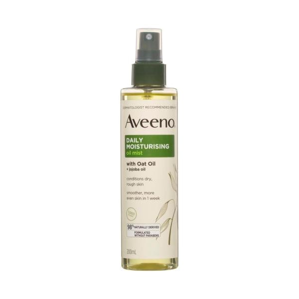 Aveeno Daily Moisturising Vitamin E Jojoba Oil Shea Butter Body Oil Mist Spray Dry Rough Sensitive Skin | 200mL