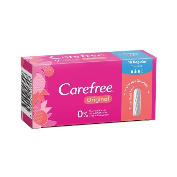 Carefree Original Fragrance Free Regular Tampons | 16 pack