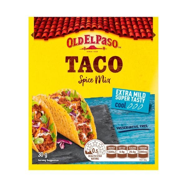 Old El Paso Taco Spice Mix Extra Mild | 30g
