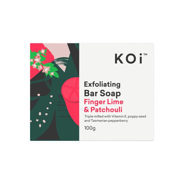 KOi Finger Lime & Patchouli Exfoliating Bar Soap | 100g