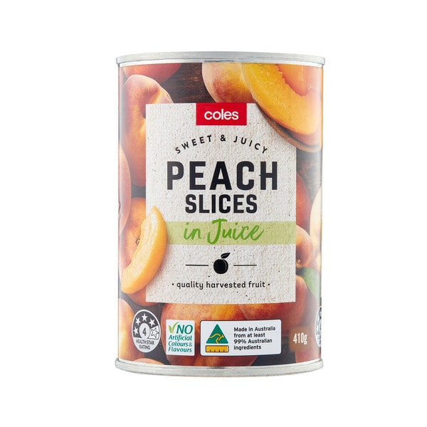 Coles Australian Peach Slices In Juice | 410g