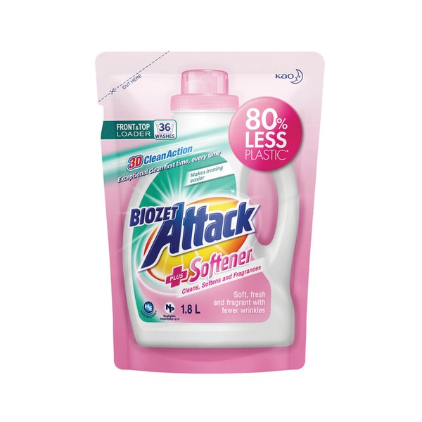 Biozet Attack Plus Laundry Liquid Refill Softener | 1.8L