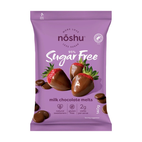 Noshu 95% Sugar Free Milk Chocolate Melts | 150g