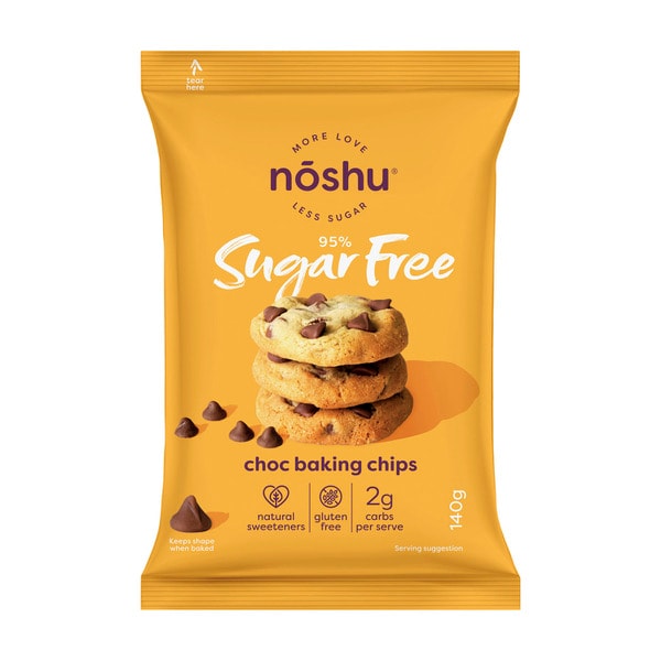 Noshu 95% Sugar Free Choc Baking Chips | 150g