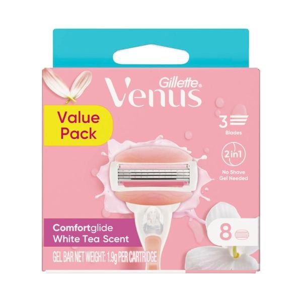Gillette Venus Comforglide White Tea Value Pack Women'S Razor Blade | 8 pack