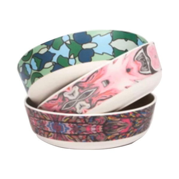 Lux And Bones Arthouse Collection Printed Bamboo Cat Bowl | 1 pack