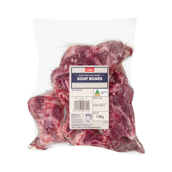 Coles Beef Soup Bones Vac | approx. 1.1kg