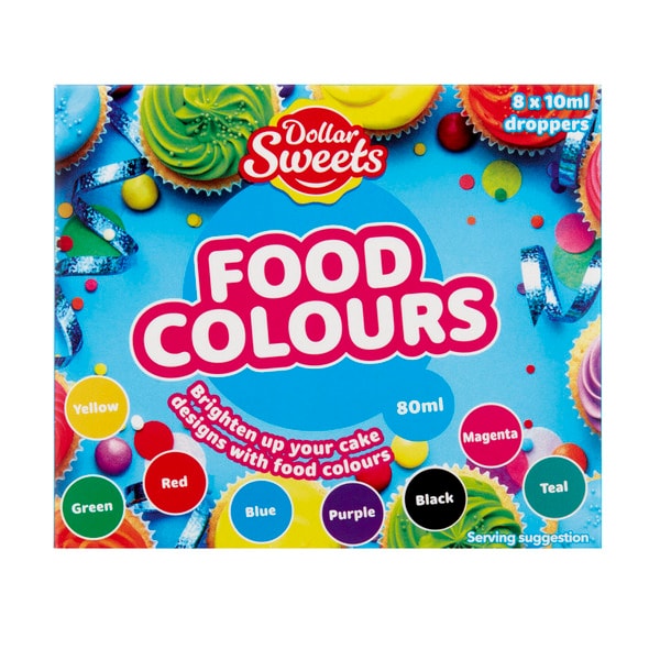 Dollar Sweets Artificial Food Colours 8 pack | 80mL