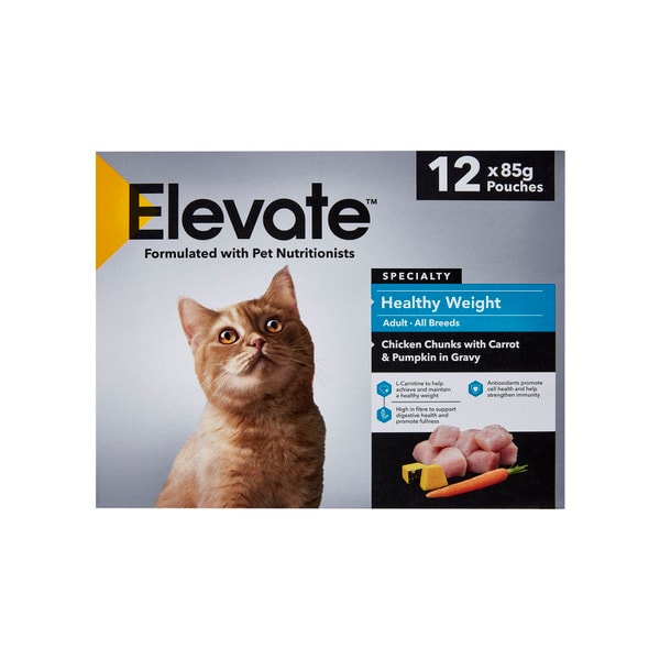Elevate Healthy Weight Cat Chicken Chunks With Carrot & Pumpkin In Gravy 12x85g | 12 pack