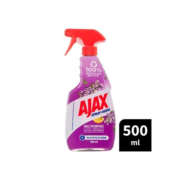Ajax Spray N Wipe Lavender & Citrus Multi Purpose Cleaner Trigger Pack | 500mL