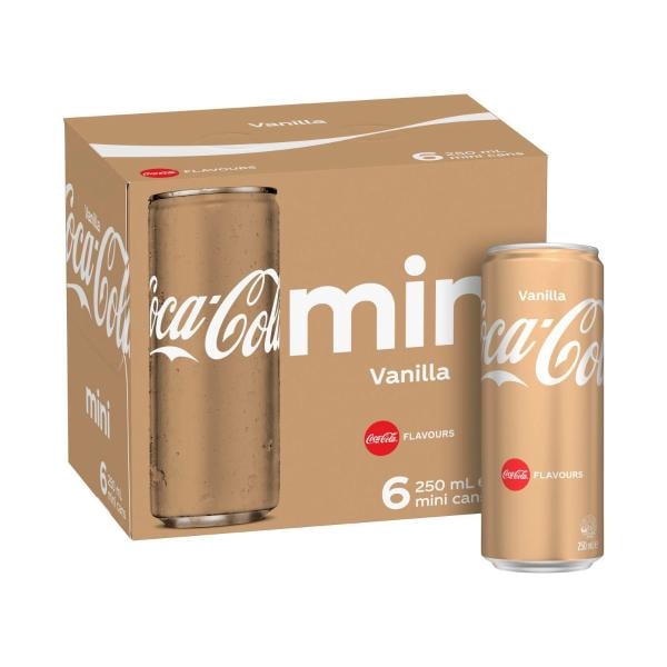 Coca-Cola Vanilla Soft Drink 6x250mL | 6 pack